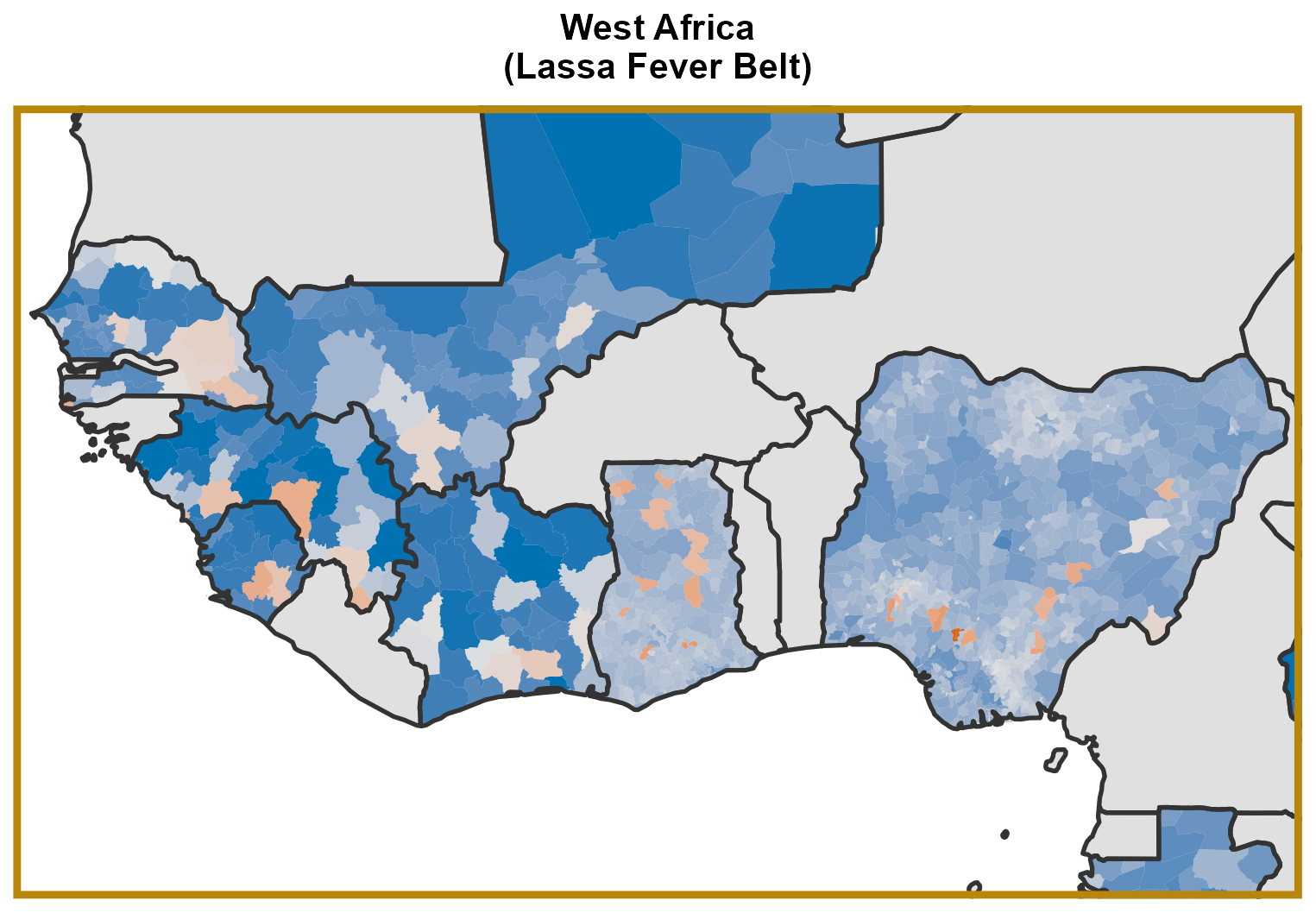 Inset: West Africa, the Lassa fever belt.